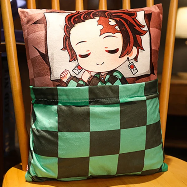Almohada de peluche de Demon Slayer coj n de peluche suave de Kimetsu no Yaiba