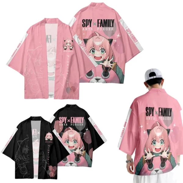 Anime Spy X Family Anya Forger Kimono de estilo japon s Haori hombres mujeres c rdigan.jpg Q90.jpg