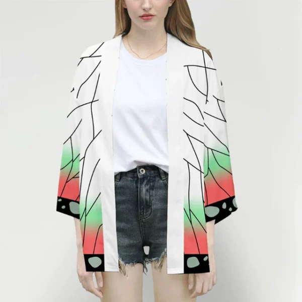 Cosplay Demon Slayer Kimetsu No Yaiba Tanjirou Nezuko Kimono Haori Yukata Coat Cloak Summer Casual